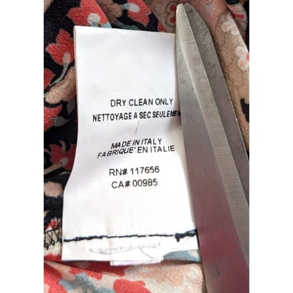 2012 THAKOON Rashida Jones 100% Silk Chiffon Paisley Cowl Sleeve Mini Dress Sz 2 - Picture 6 of 11